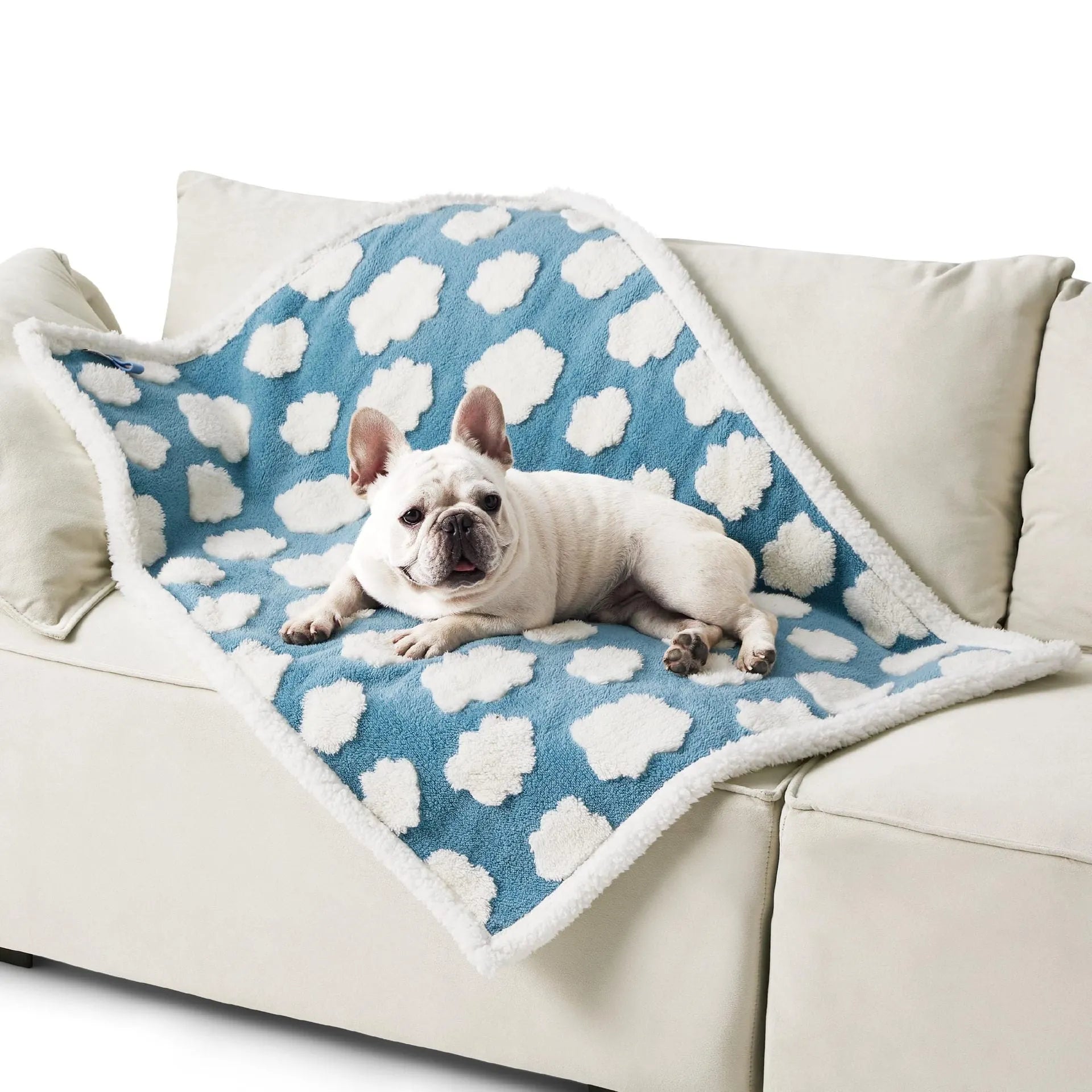Shu Cotton thickened waterproof pet blanket for dogs in plaid pattern
