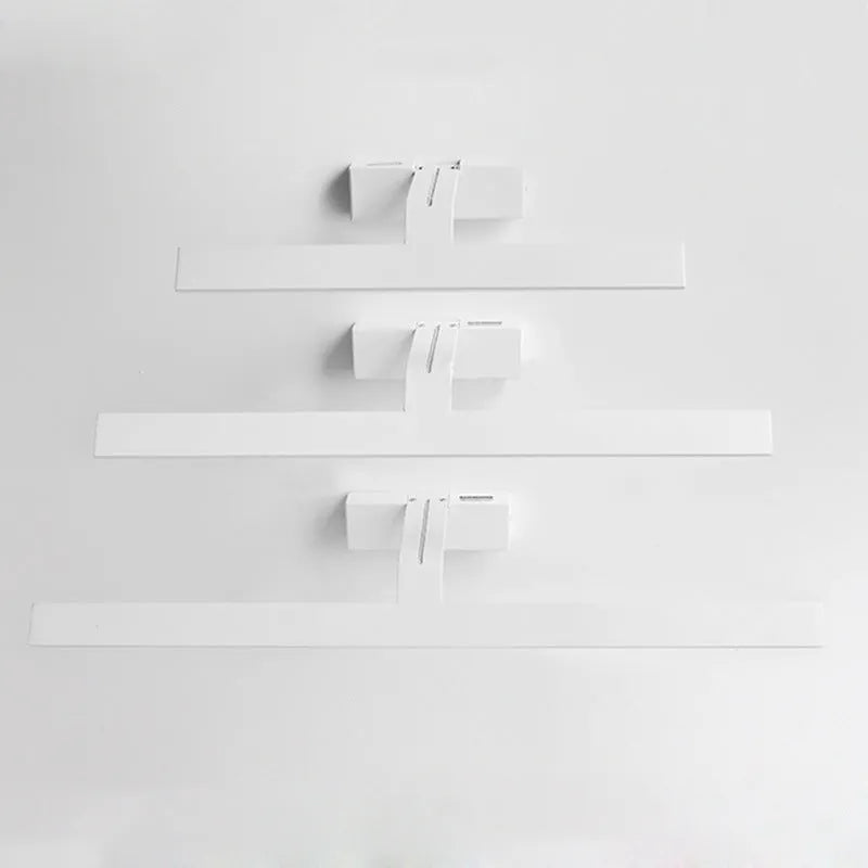 White 520mm long LED bathroom mirror light bar mounted above a mirror, showing three light colour options.