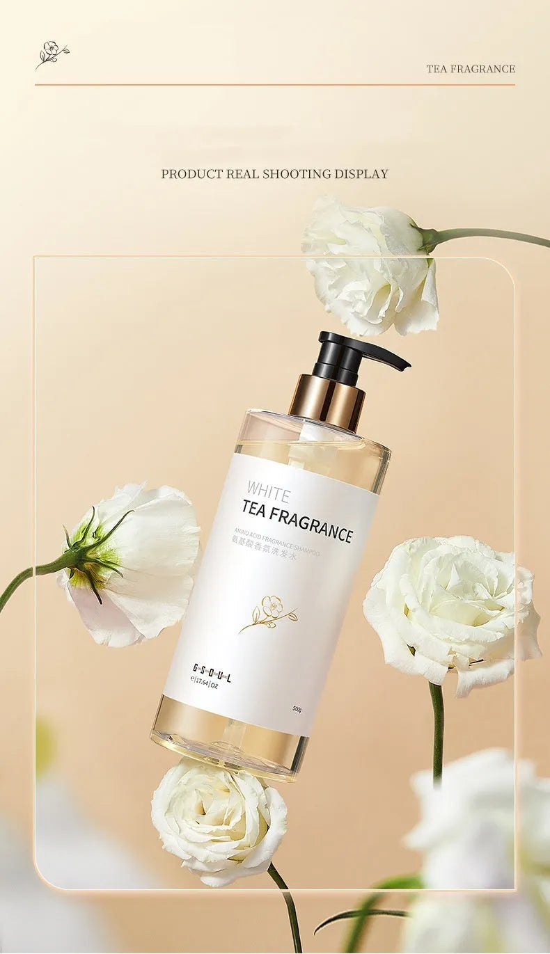 Oil control amino acid anti-dandruff shampoo shower gel white 500g with exfoliating accessories
