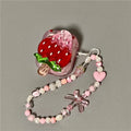 3D strawberry ice cream AirPods case for AirPods 1/2, 3rd Gen, Pro and Pro 2 with optional bracelet