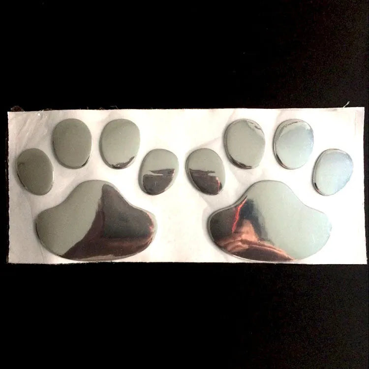 7cm dog footprint PVC car sticker with hand-shaped brush texture for bumper scratch concealment