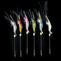 Soft plastic fishing lure set with hooks in six colour variations including luminous options