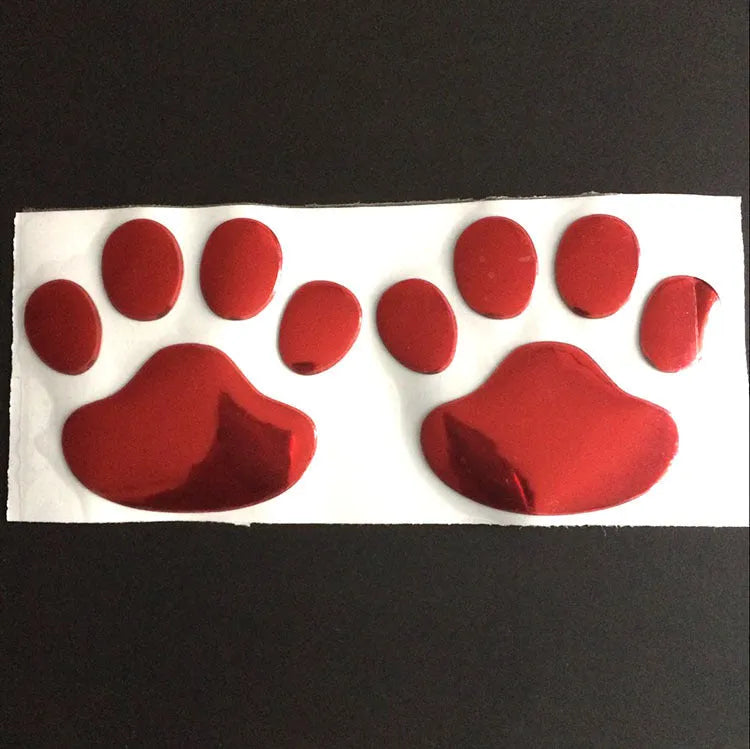 7cm dog footprint PVC car sticker with hand-shaped brush texture for bumper scratch concealment