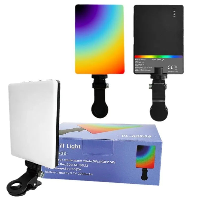 VL-60BI VL-68BI pocket LED fill light with clip attachment for mobile phone photography