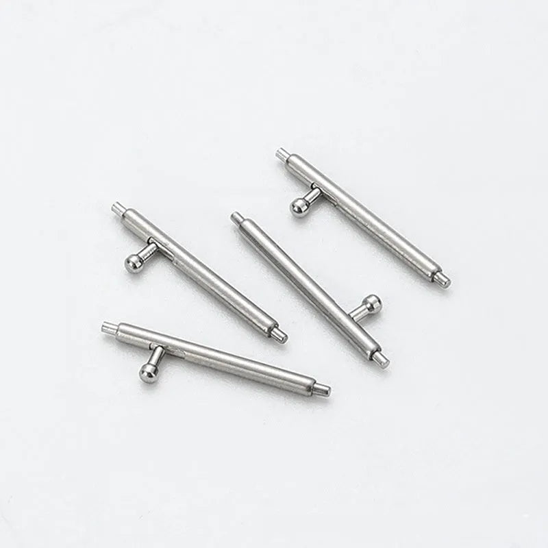 100 metal watch band raw ear pins, 1.5mm diameter 16mm length, with round plug head and solder joint reinforcement