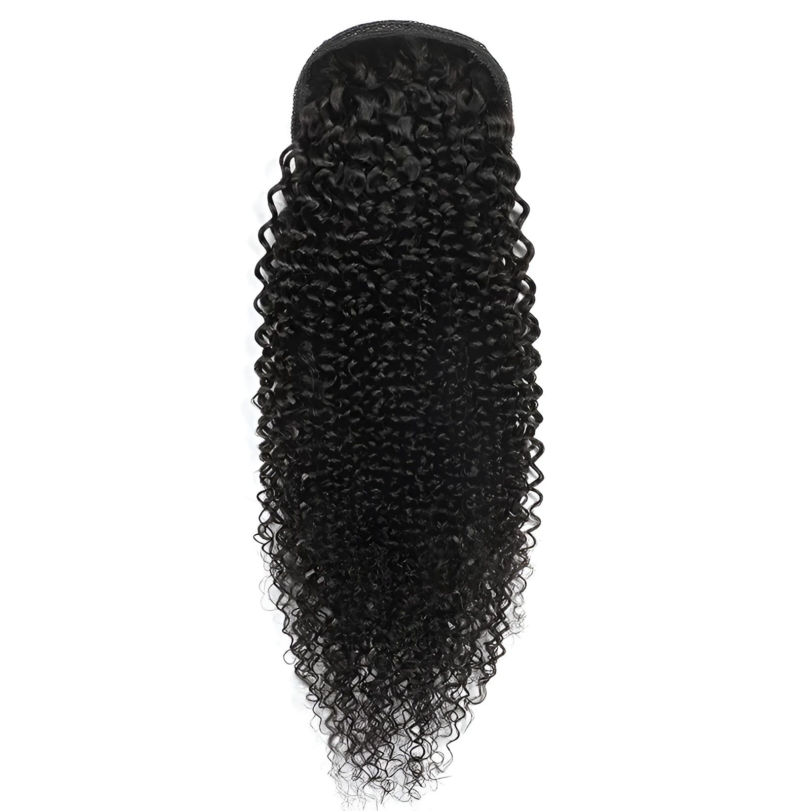 Women natural color real human hair ponytail wig in black with mechanism fitting, available 8 to 26 inches