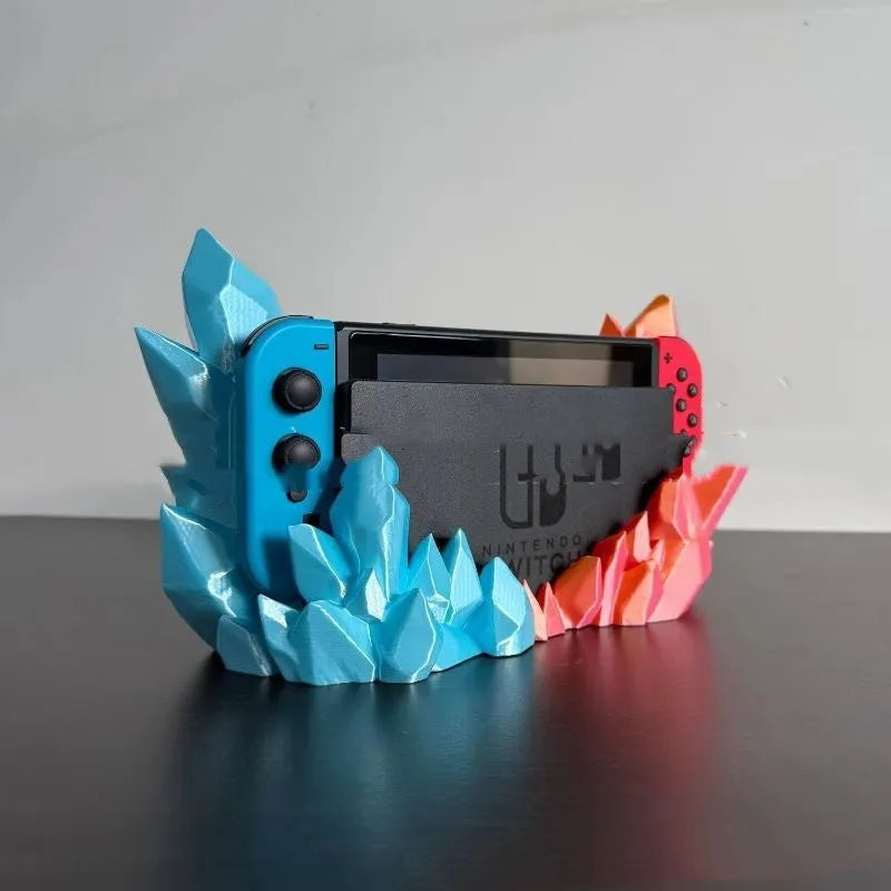3D printed PLA U-shaped bracket decoration in purple, red and blue, and white colour options