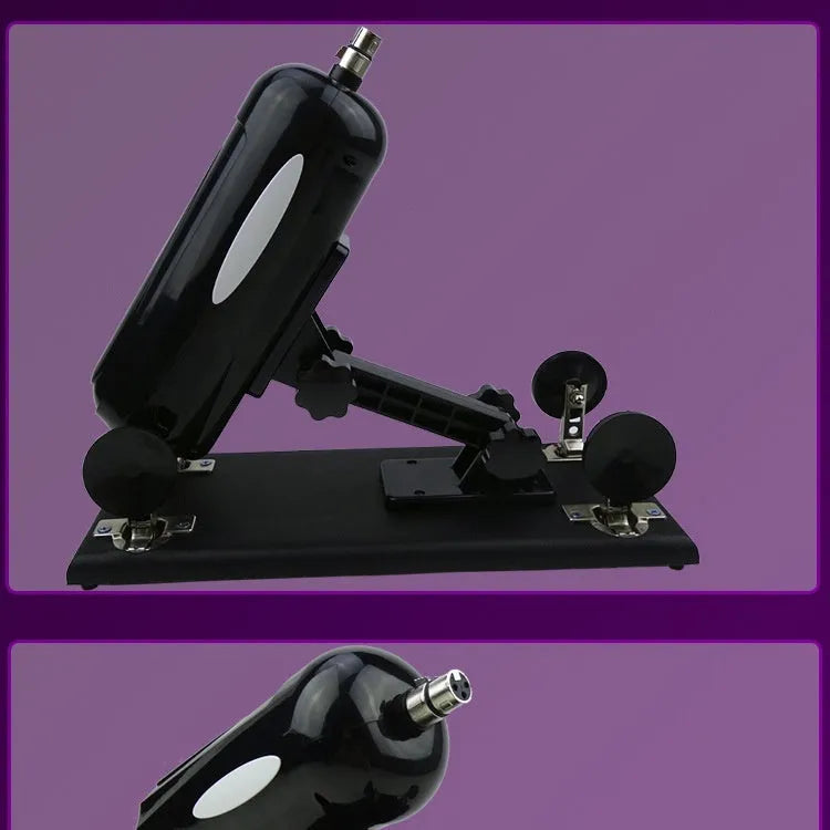 Women's automatic telescopic thrusting sex tool in purple colour showing flexible PVC construction