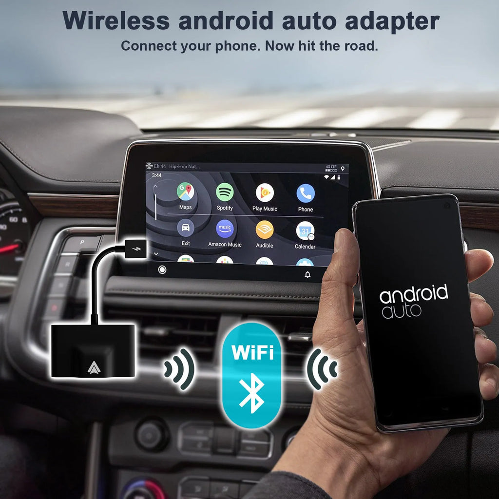 Car wired to wireless Android system adaptor for CARPLAY conversion in black or white