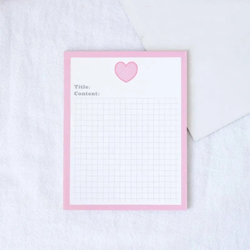 Avocado bear cartoon sticky note book with 30 pages in small or large size options