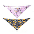 Halloween double-sided pet saliva towel in milk silk with printed pattern, available in S and M sizes