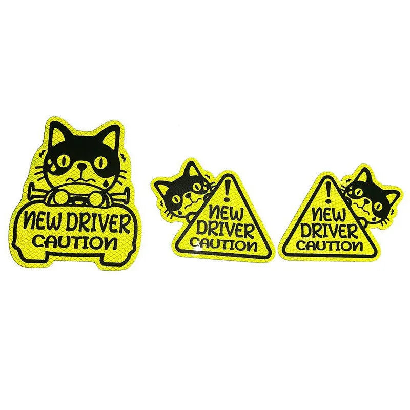 Reflective magnetic paste set of 3 with cat panda duck designs on magnetic sticker material