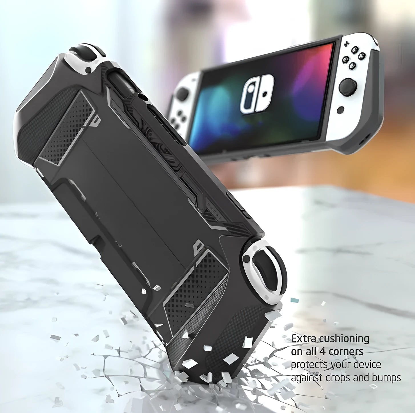 TPU protective cover for Nintendo Switch OLED 2021 console in various colours.
