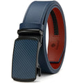 Men's automatic buckle genuine leather belt in business casual style, alloy buckle, plain colour