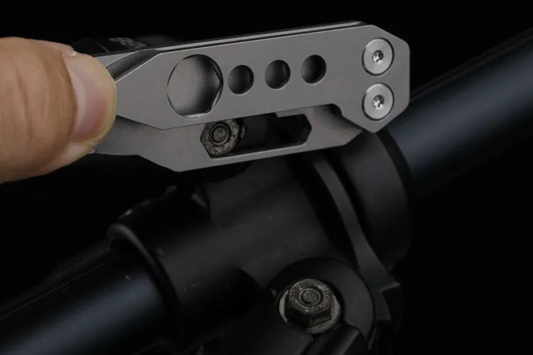 Titanium alloy multi-function crowbar tool with bottle opener in gun grey or stone wash finish