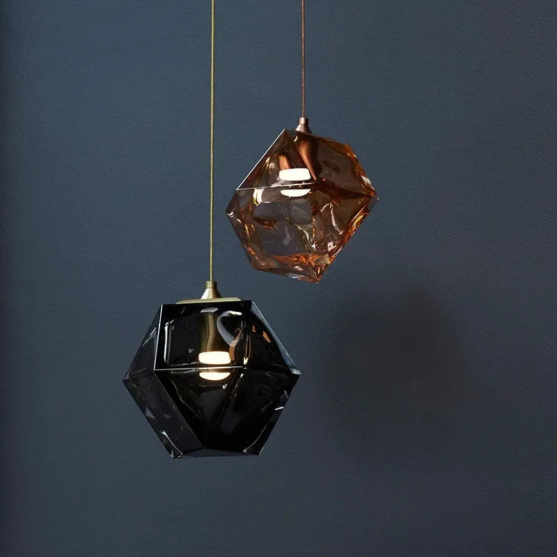Nordic minimalist glass chandelier with white shade for restaurant entrance home lighting 220V