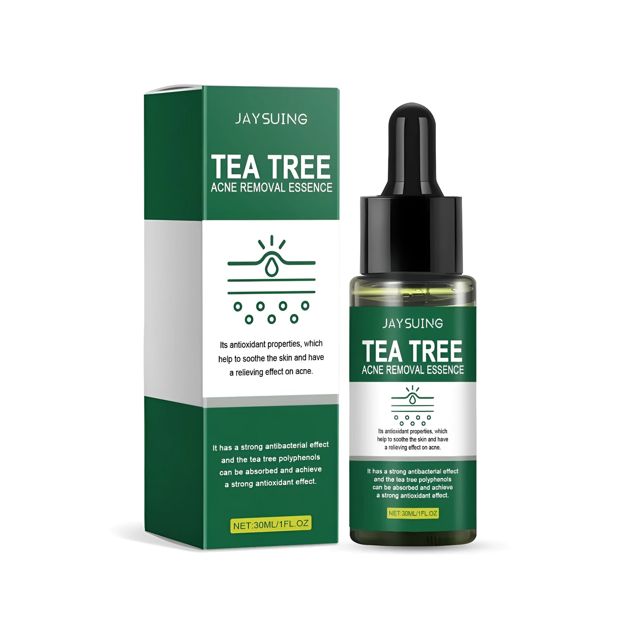 30ml moisturising skincare lotion bottle with tea tree oil and vitamin E