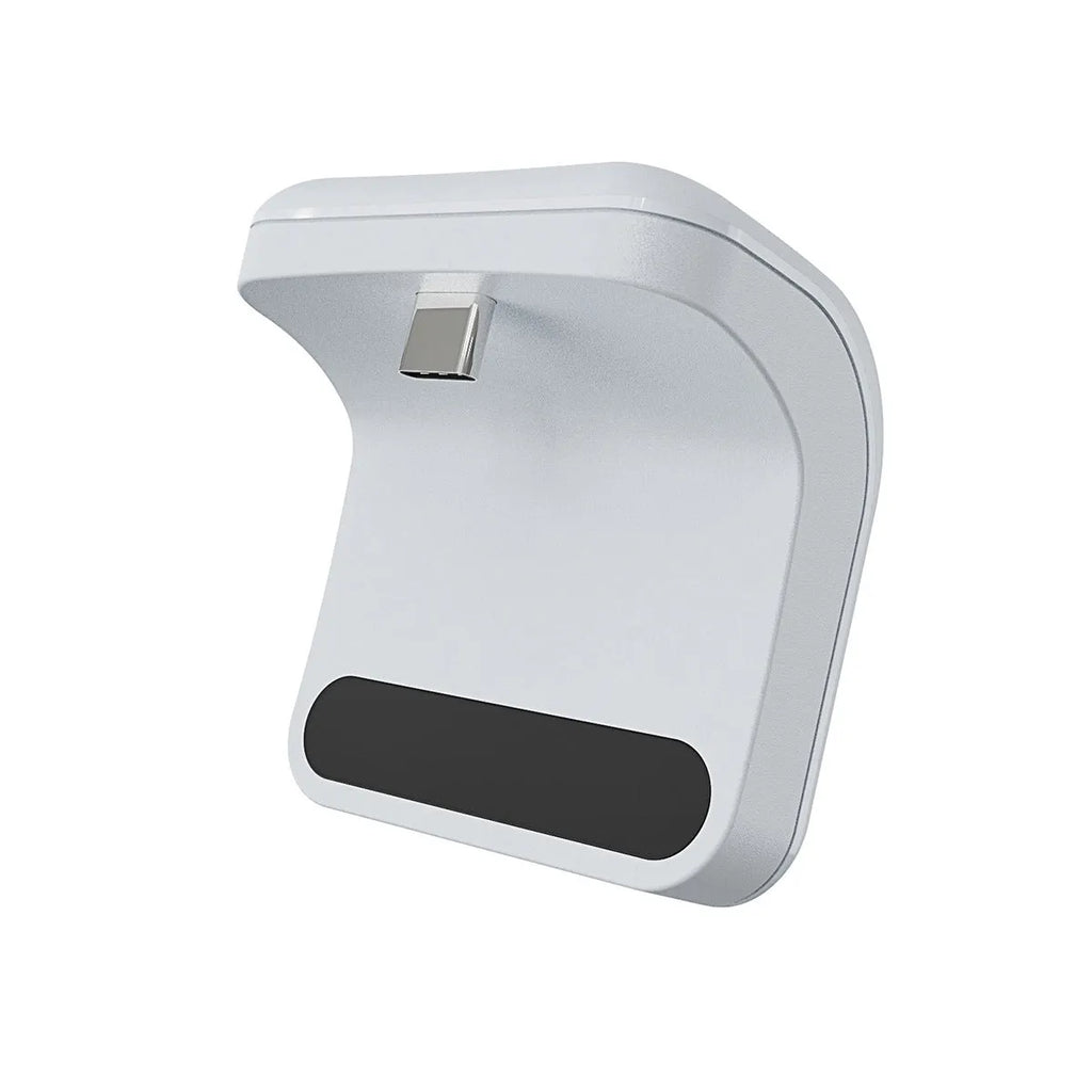 White 1500mAh PS5 controller battery with LED display and outer hanging bag, 8.0 x 4.8 x 2.6cm