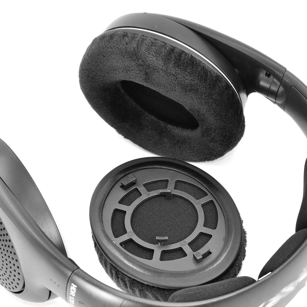 Sennheiser RS series replacement earmuff cushions in velvet finish with snap-on sponge tips