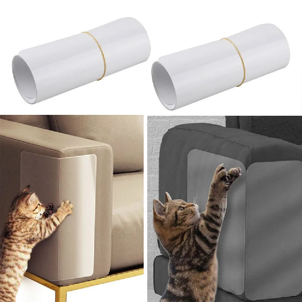 White plastic furniture anti-scratch stickers 440x300mm on table leg for floor protection