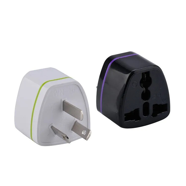 Pure copper global travel adapter plug in white, converting British and European standards, 10A 2500W