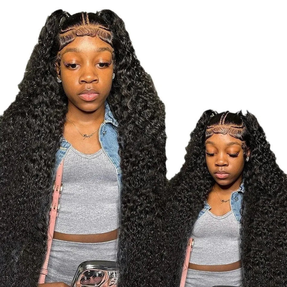 13x6 front lace wig medium long curly hair side bangs high temperature fibre multiple colours and lengths