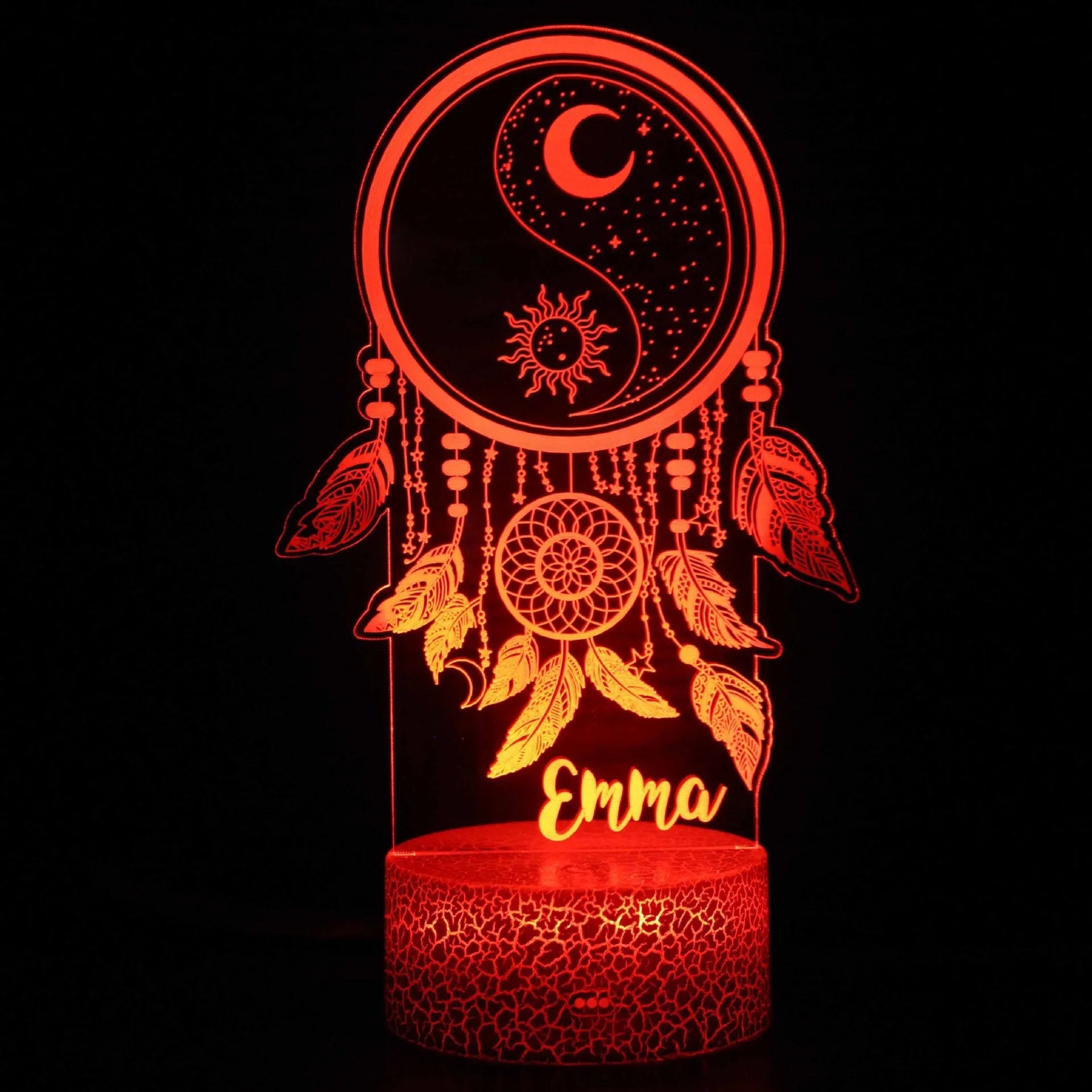 3D small night lamp LED colourful touch remote control USB bedside table lamp