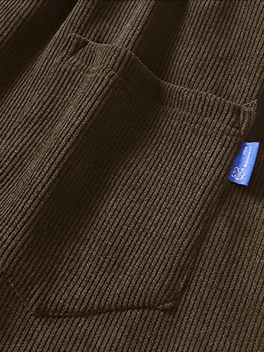 Retro corduroy men's casual pants with stripes, mid waist, in black color, polyester fibre