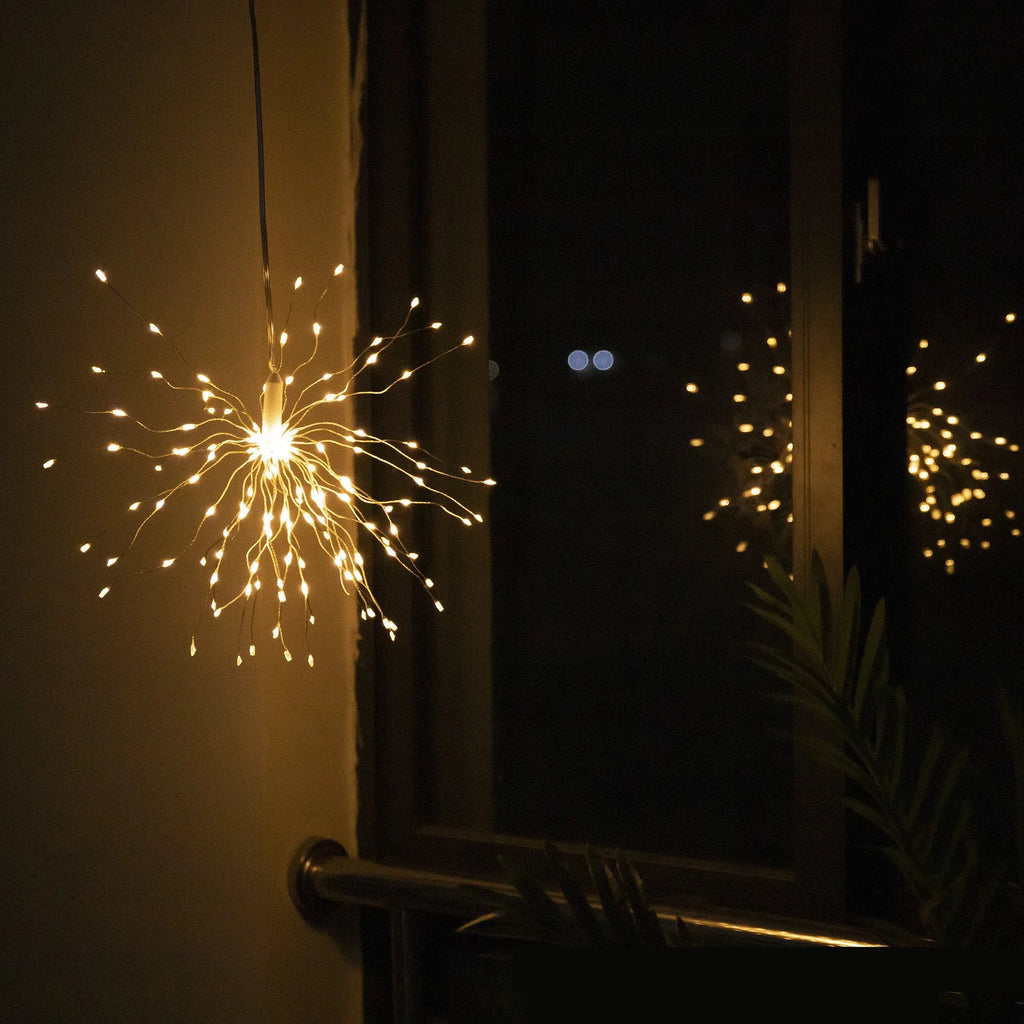 Waterproof dandelion string light with copper wire, remote control, and colour or warm colour options for outdoor holiday decoration