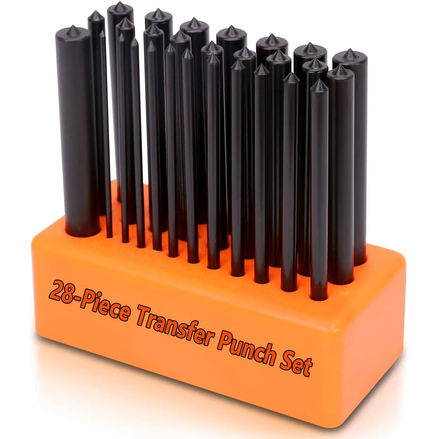 Orange alloy plastic punch needle set with metal mould accessories for textile crafts