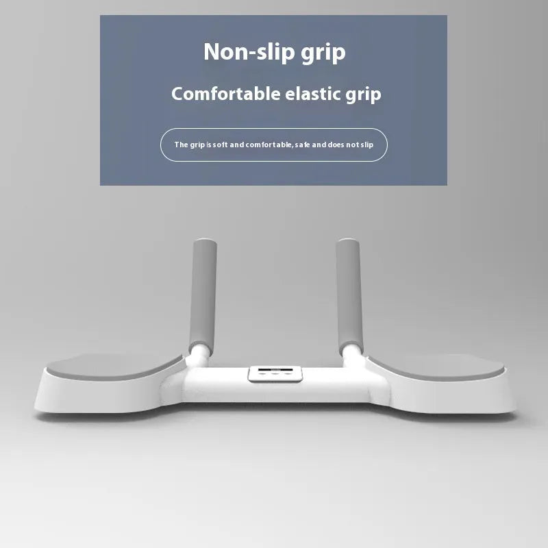 White household flat support trainer made from aluminium tube and ABS base for fitness exercises.