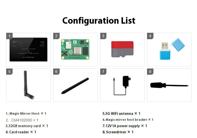 13.3-inch integrated computer touch display with CM4 board for smart mirror and voice assistant projects