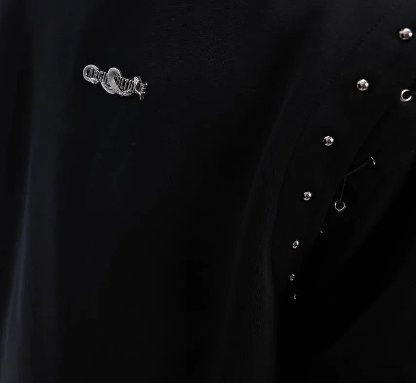 Short sleeve t-shirt with lace-up cutout detail in black and white colour options