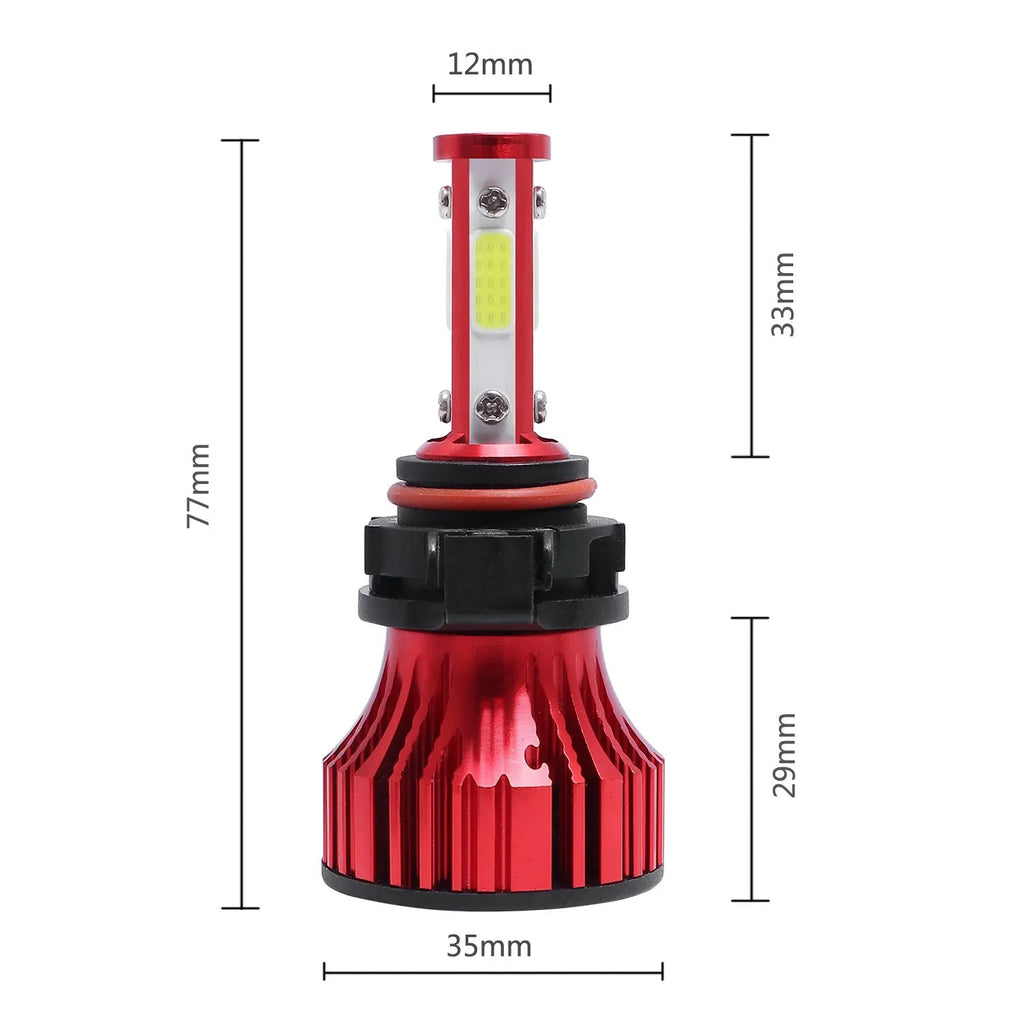 X15 car LED headlight with aluminium body, IP68 protection and 9-36V range for 9005, H3, H1, H4 and H7 fittings