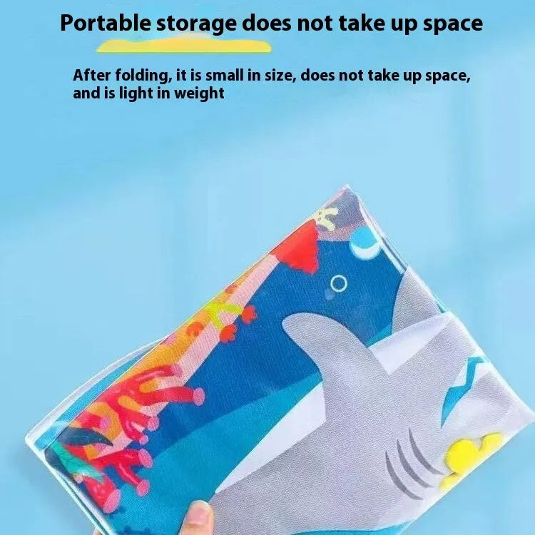 Summer cooling pet water bed PVC ice pad for cats with shark pirate ship design, 100cm size