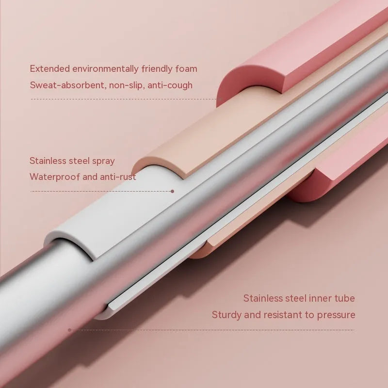 Children's pink adjustable open back yoga stick for fitness body shaping exercises