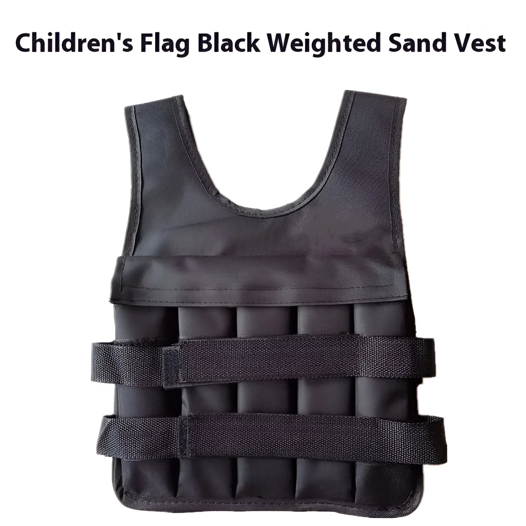 Children's adjustable thin voile sand vest with weight filling, available in sizes from 80-160cm height