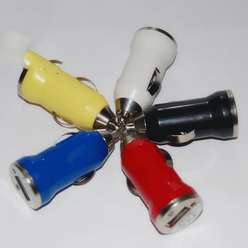 Multi function USB car charger with LED indicator, black, 6x24x24mm, ABS fireproof material