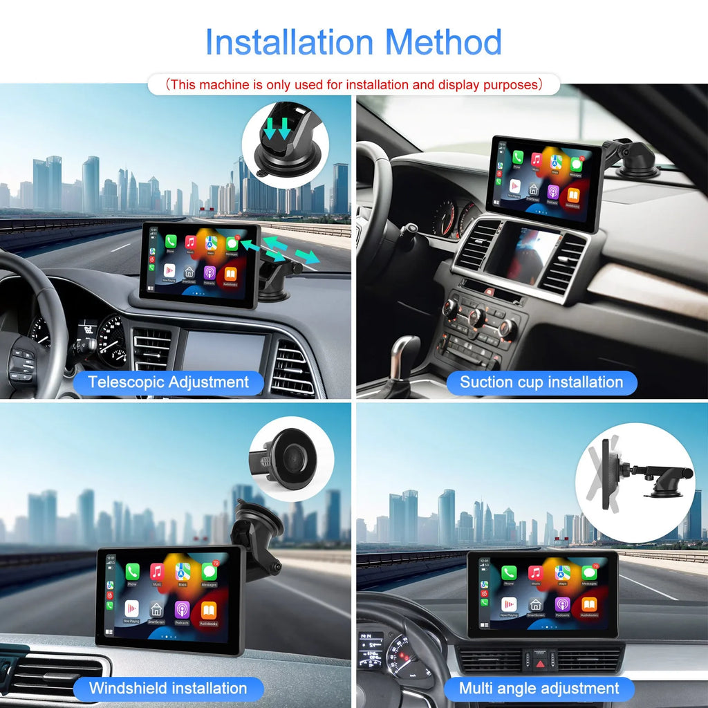 11.3-inch Android car touchscreen display with wireless CarPlay and Android Auto on universal vertical bracket