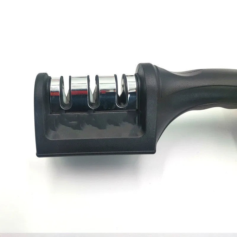 Small plastic manual knife sharpener with fast edged special stone for household kitchen knives, modern simple style