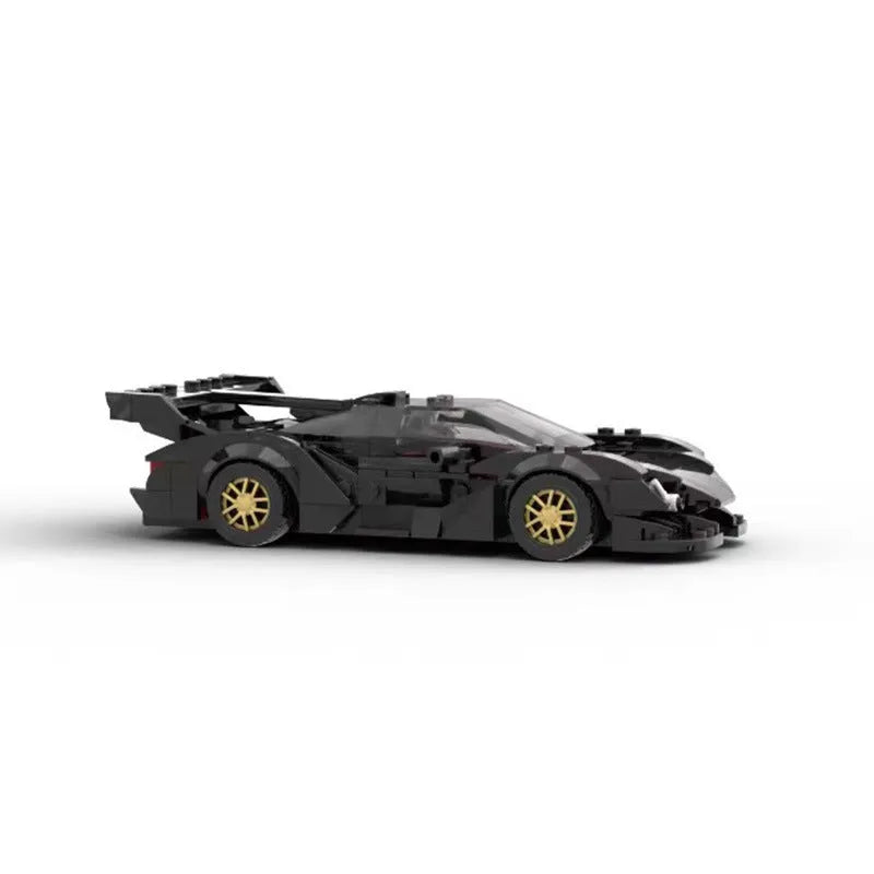 298-piece black plastic car model building block set for young people aged 15 to 35