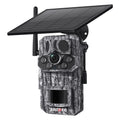 4G solar hunting camera with GPS positioning, 15m infrared night vision, and IP65 waterproof ABS/PC body