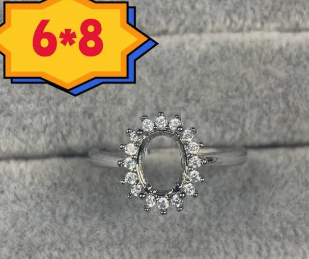 Oval denier ring with five-pointed star ornament and open mouth adjustable design