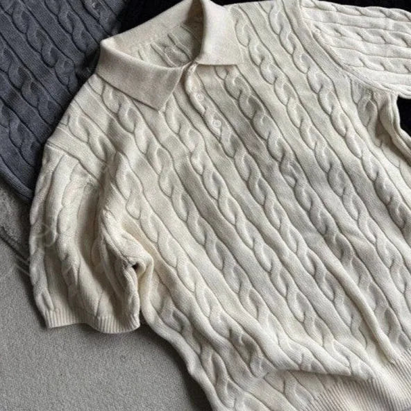 Long staple combed cotton knitted T-shirt in black, grey and light grey colours on a size chart