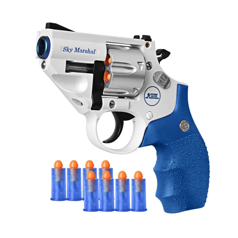 Alloy hand small simulation toy gun model in PA/nylon, sky black colour, side view