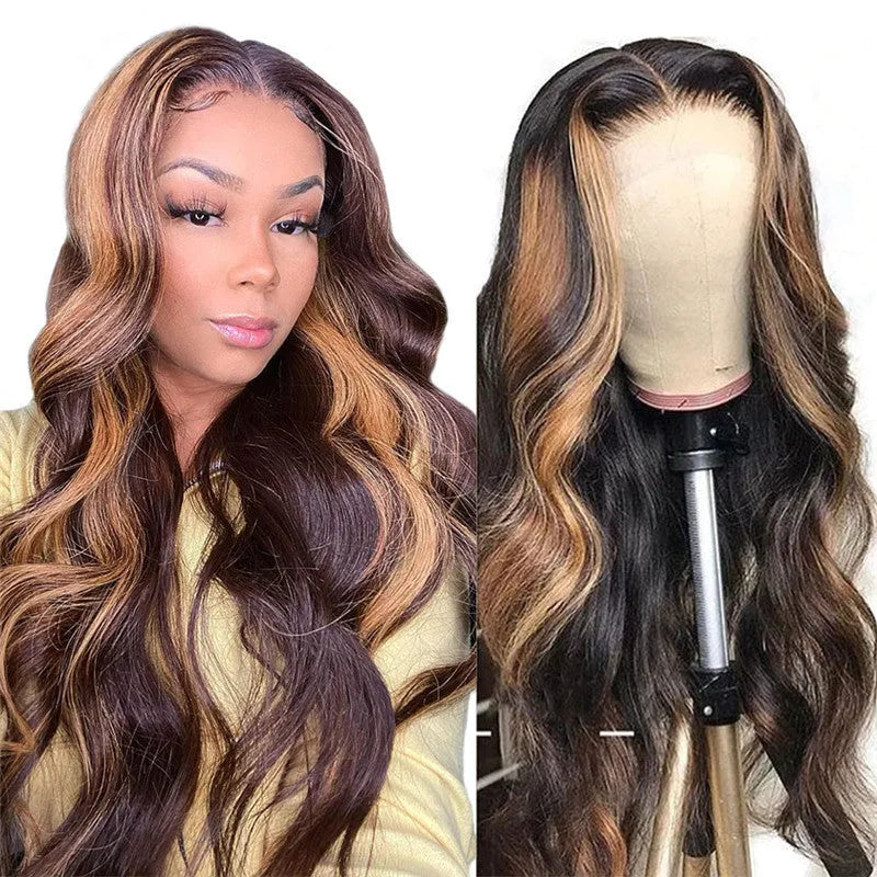 Women's long curly hair wig in picture colour, centre part, high temperature wire construction with rose net