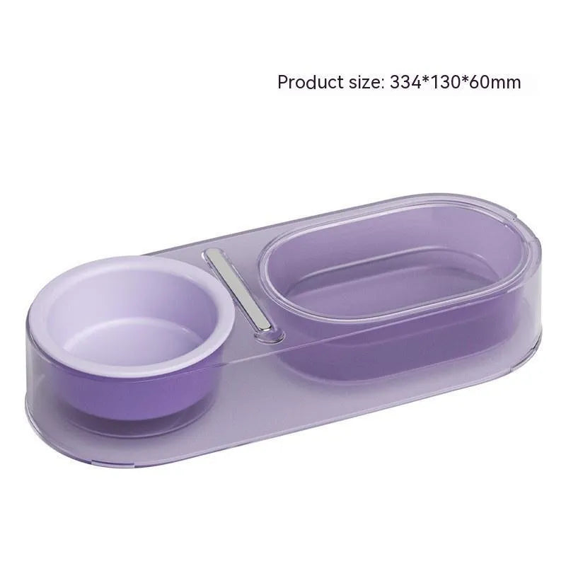 Cat bowl mixed spoon design in Taro Purple with stainless steel and ceramic construction