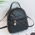 Girls' hard structured backpack with embroidery in white, black, or pink colours, showing front view and soft handle.