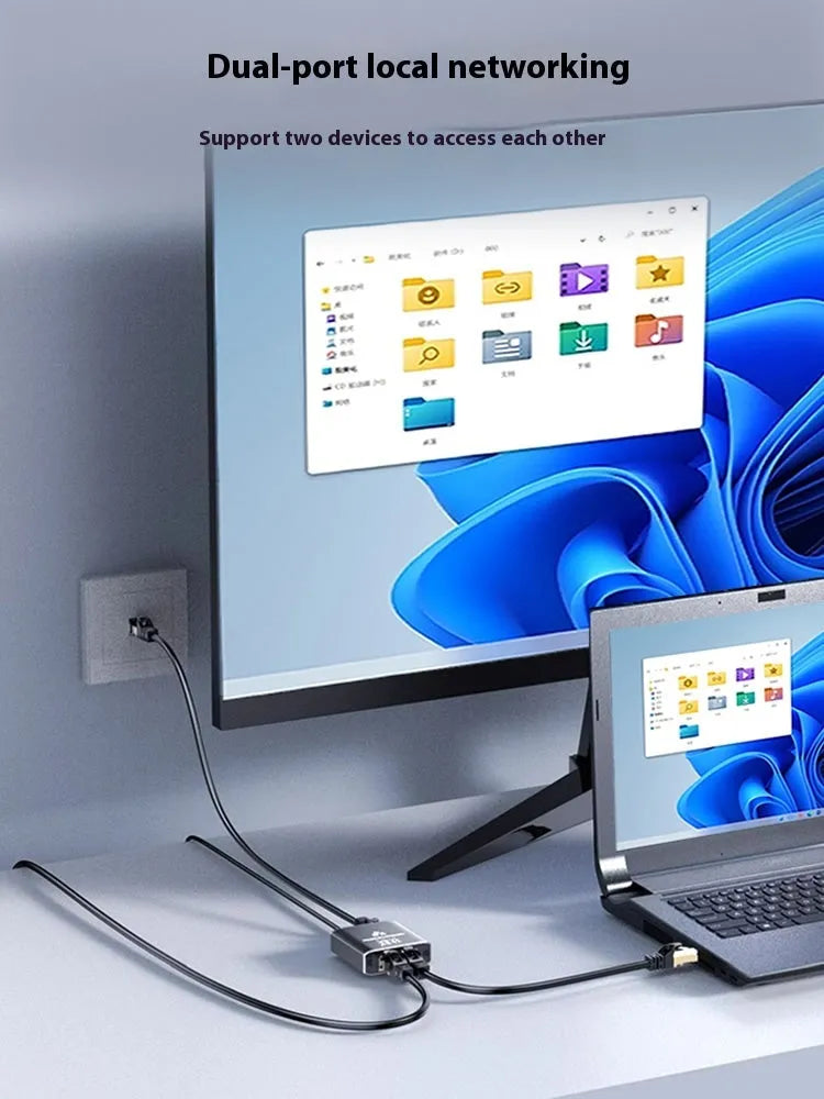 ZLR100 2-port 3-port Ethernet hub gigabit splitter