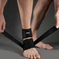 Black SBR ankle support brace for taekwondo and mountaineering pressure protection, adult average size